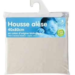 Alèse en jersey coton origine biologique 60 x 120 cm