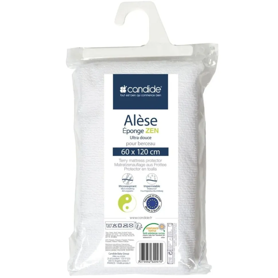 Alèse éponge viscoce de bambou zen 60x120cm blanc