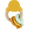Anneau d'activités en silicone et bois - mr. lion jaune