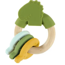 Anneau d'activités en silicone et bois - mr. dino