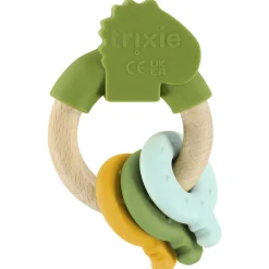 Anneau d'activités en silicone et bois - mr. dino