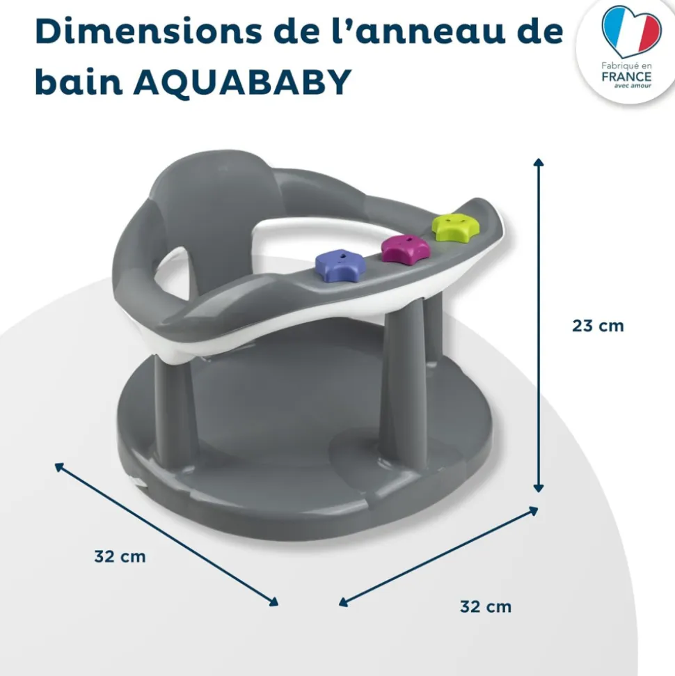 Anneau de bain aquababy gris