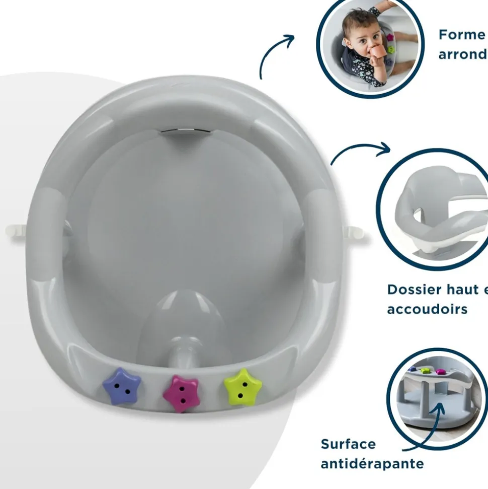 Anneau de bain aquababy gris velours