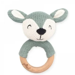 Anneau de dentition deer ash green