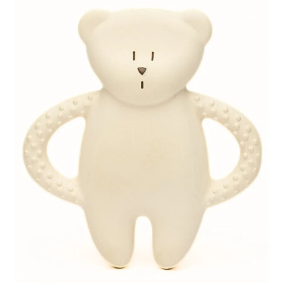 Anneau de dentition en caoutchouc naturel blanc polaire