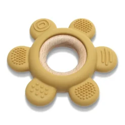 Anneau de dentition fleur jaune
