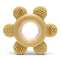 Anneau de dentition fleur jaune