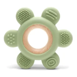 Anneau de dentition fleur vert