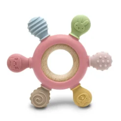 Anneau de dentition gouvernail rose