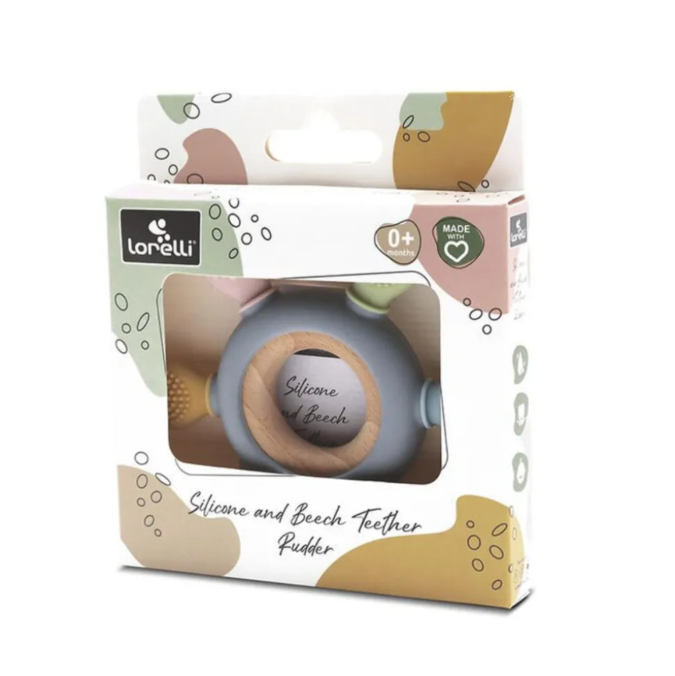 Anneau de dentition gouvernail gris