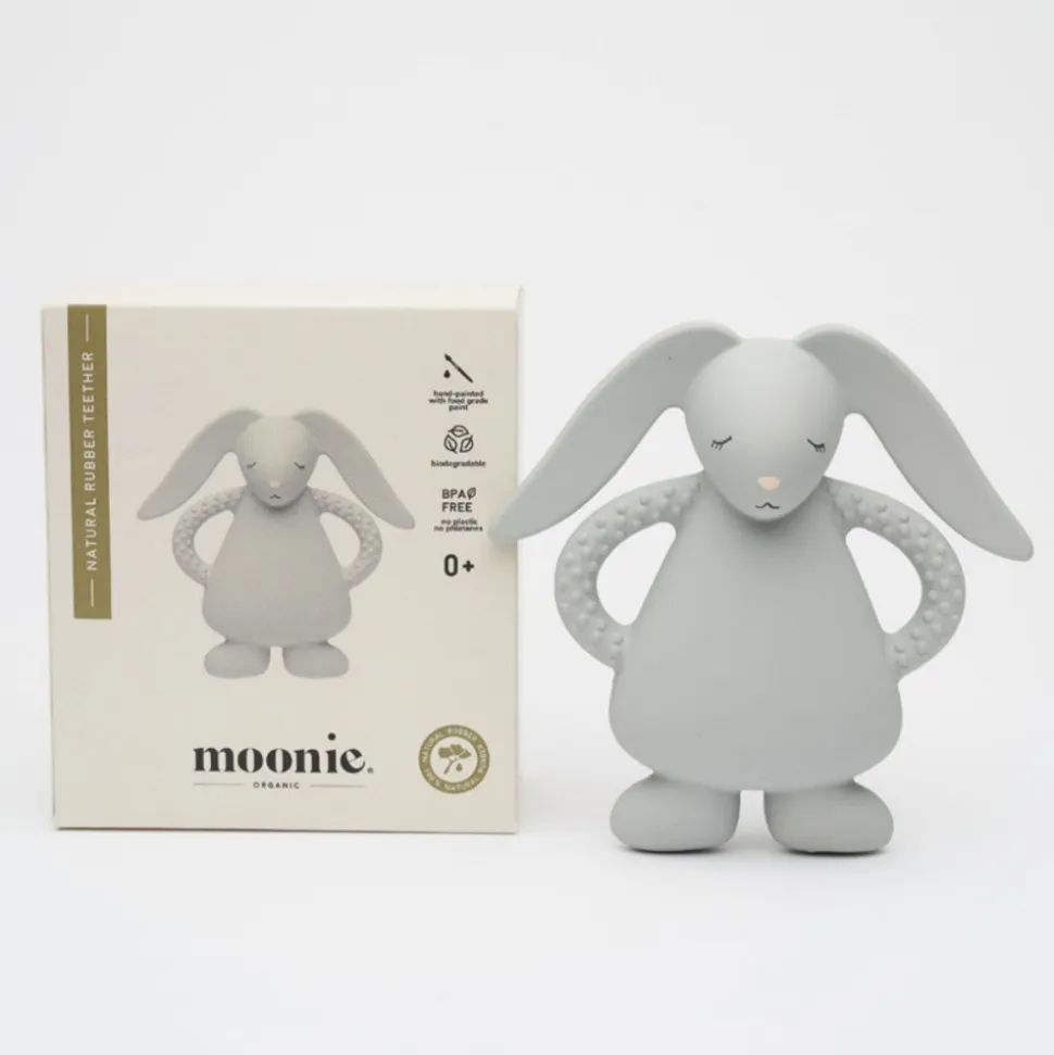 Anneau de dentition lapin en caoutchouc naturel gris