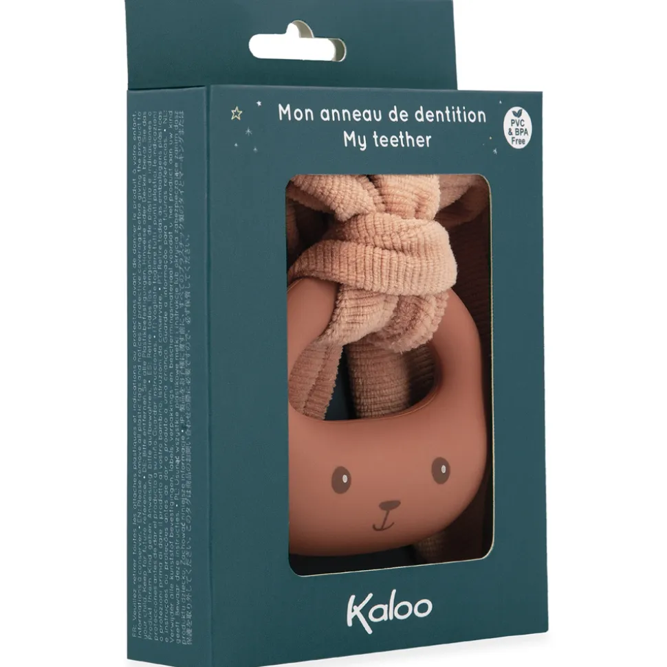 Anneau de dentition lapin en silicone terracotta