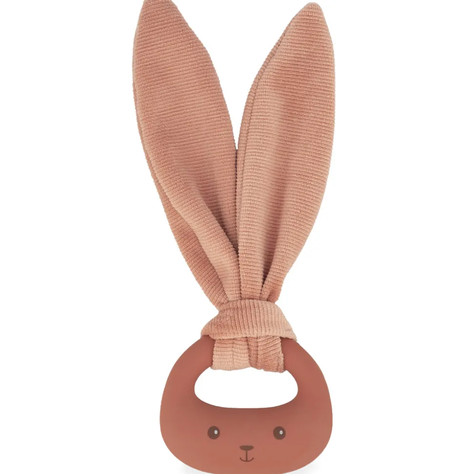 Anneau de dentition lapin en silicone terracotta