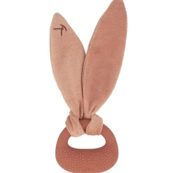 Anneau de dentition lapin en silicone terracotta