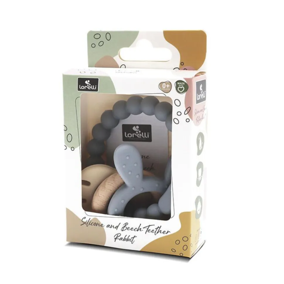 Anneau de dentition lapin gris
