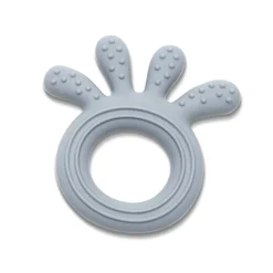 Anneau de dentition silicone poulpe gris