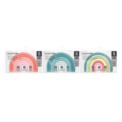 Anneau de dentition silicone arc en ciel