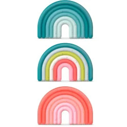Anneau de dentition silicone arc en ciel