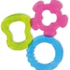 3 anneaux de dentition à rafraichir bleu vert et rose