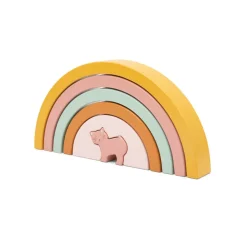 Arc-en-ciel enfant à empiler en bois - mrs. cat