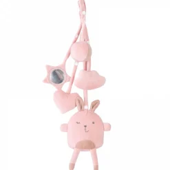 Arche d'éveil avec jouets suspendus rose