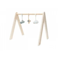 Arche d'éveil en bois avec 3 peluches on the go