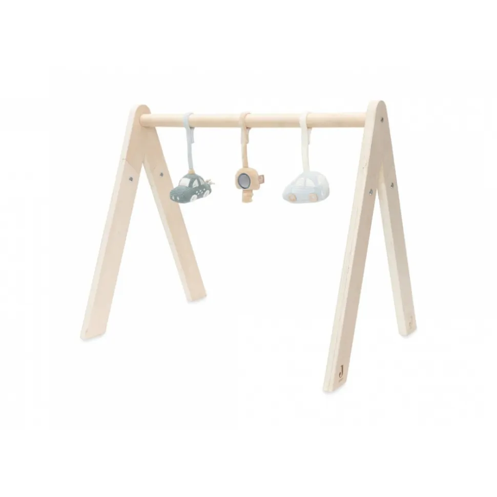 Arche d'éveil en bois avec 3 peluches on the go
