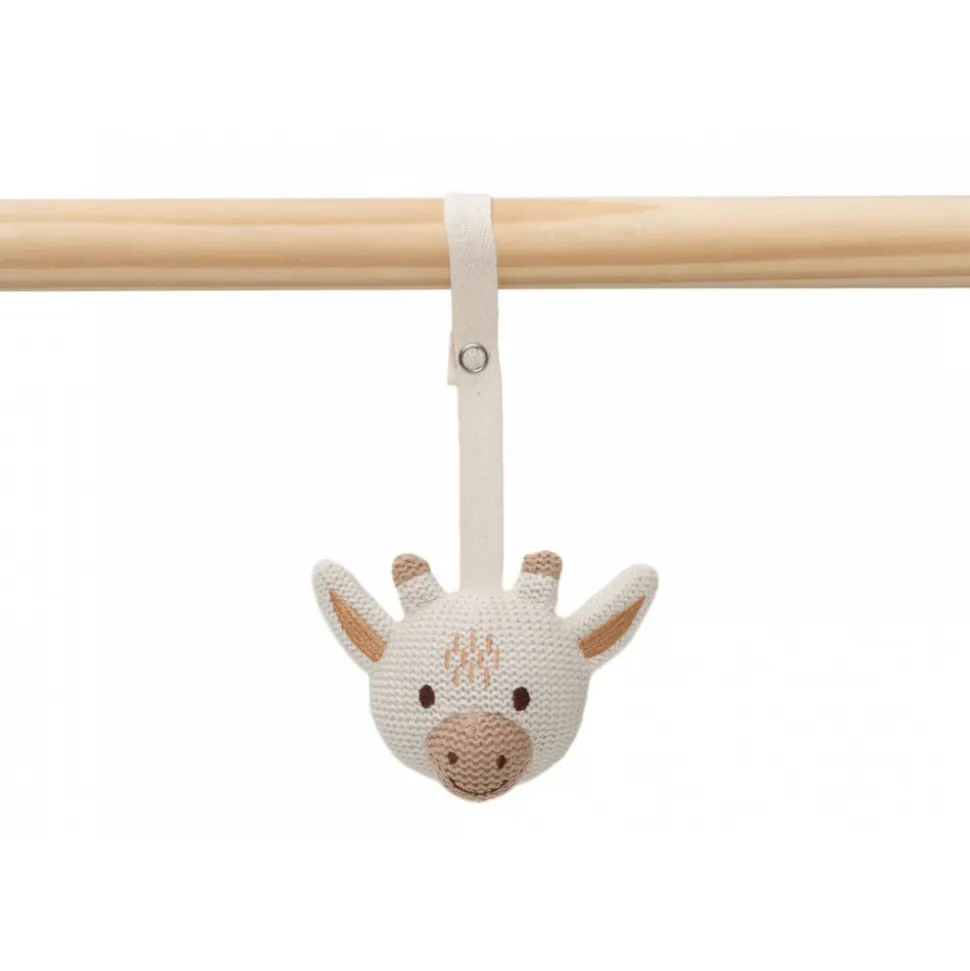 Arche d'éveil en bois avec 3 peluches animals