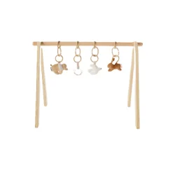 Arche d'éveil en bois + set de jouets d'activités bali, moka & snow