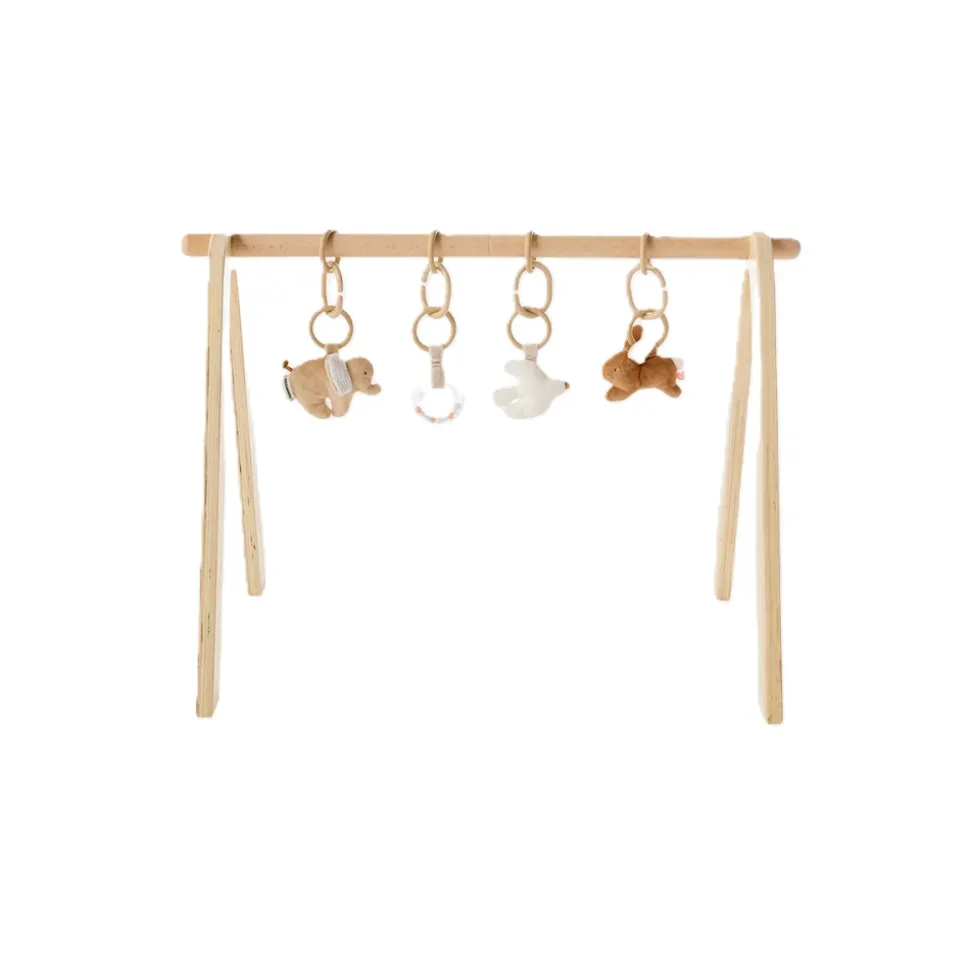 Arche d'éveil en bois + set de jouets d'activités bali, moka & snow