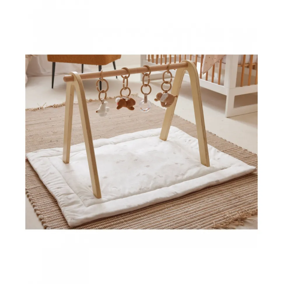 Arche d'éveil en bois + set de jouets d'activités bali, moka & snow