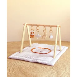 Arche d'éveil en bois + set de jouets d'activités babou&kendi