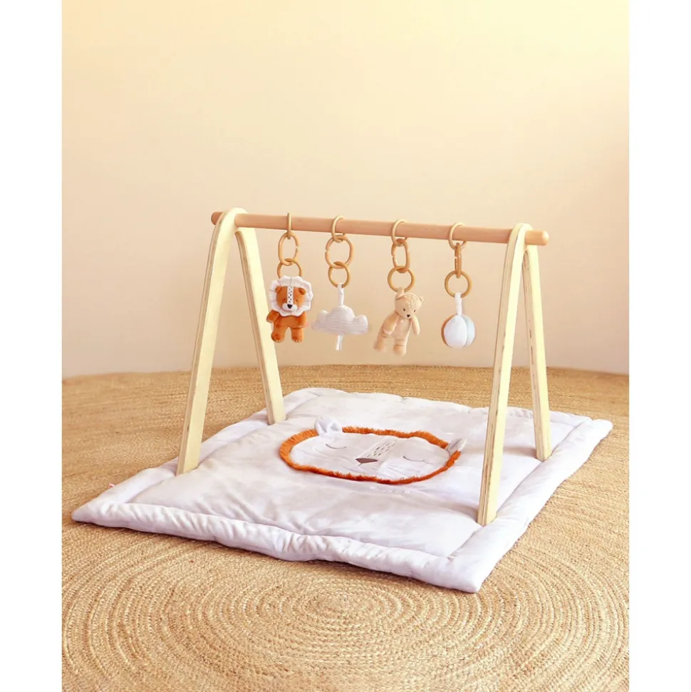 Arche d'éveil en bois + set de jouets d'activités babou&kendi