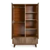 Armoire avec 2 portes battantes et 2 tiroirs kyo - walnut