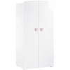 Armoire chambre bébé 2 portes boutons coeur rose