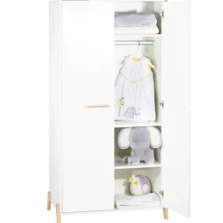Armoire chambre bébé 2 portes joy naturel