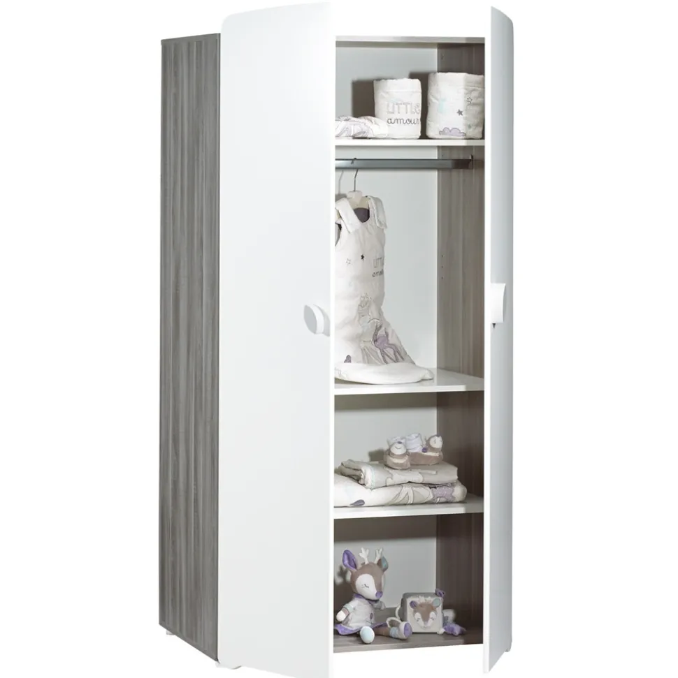 Armoire chambre bébé 2 portes leaf