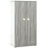 Armoire chambre bébé 2 porte smile chêne silex