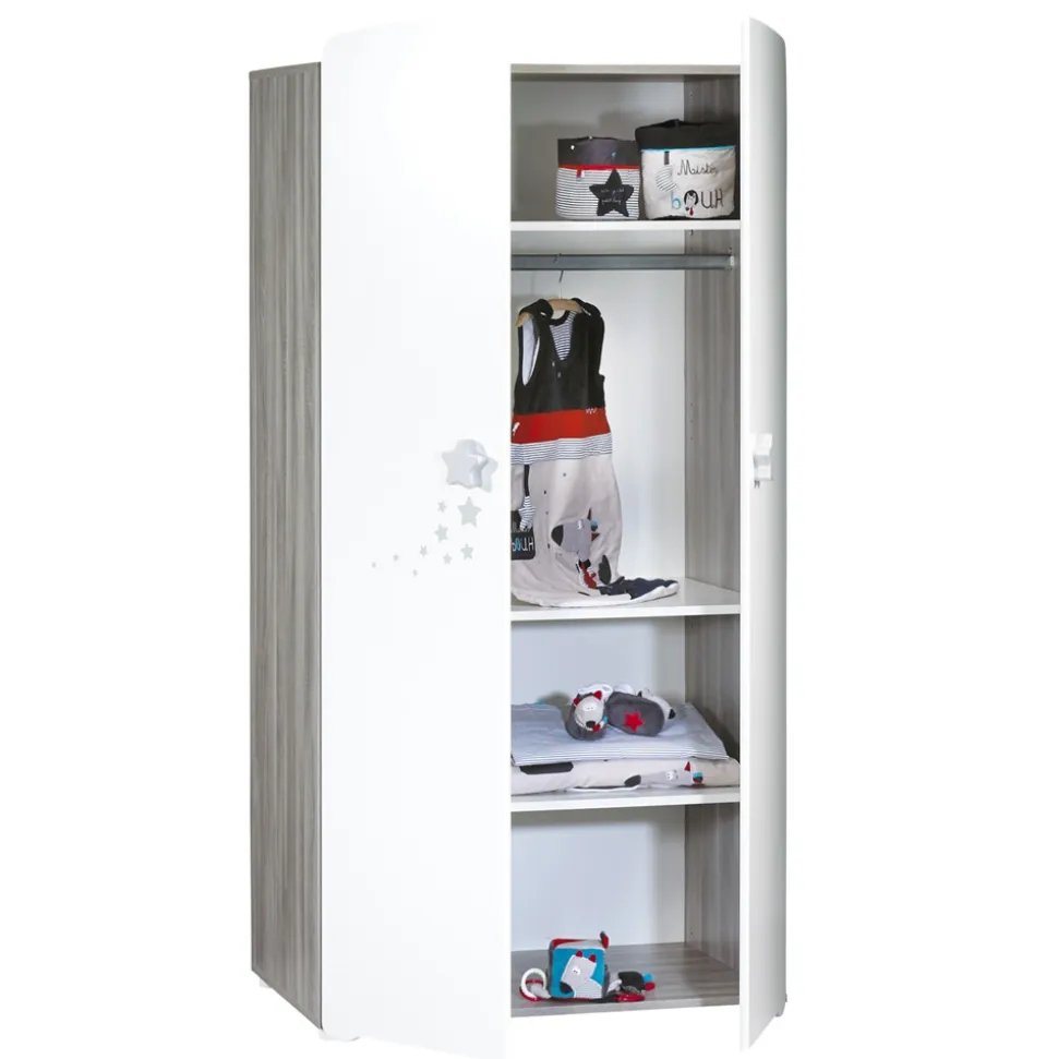 Armoire chambre bébé 2 portes nao