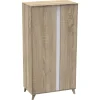 Armoire chambre bébé 2 portes nova blanc lin