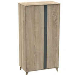 Armoire chambre bébé 2 portes nova gris volcan