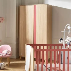 Armoire chambre bébé 2 portes nova rose canyon