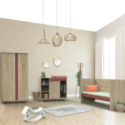 Armoire chambre bébé 2 portes nova rose canyon