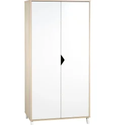 Armoire chambre bébé 2 portes scandi naturel