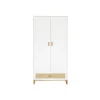 Armoire nami cannage de rotin neige