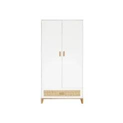 Armoire nami cannage de rotin neige