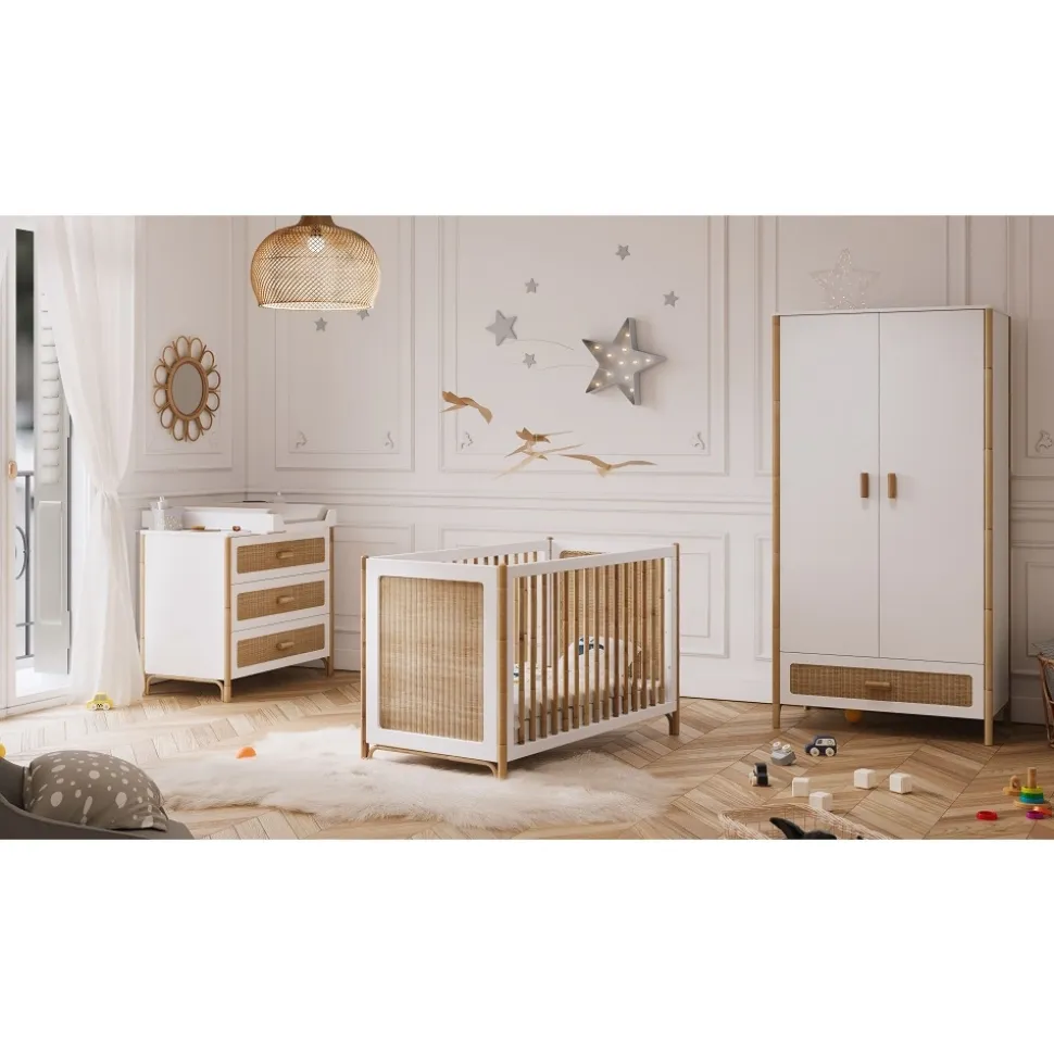 Armoire océania cannes de rotin neige