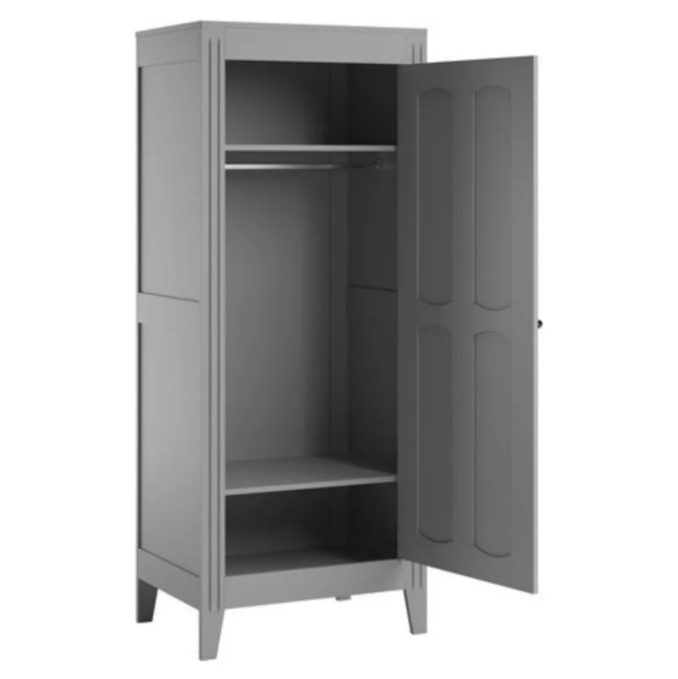 Armoire 1 porte gris clair milenne