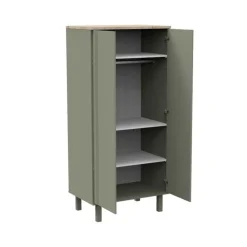 Armoire 2 portes eleonore kaki