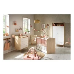 Armoire 2 portes et 1 niche access bois blanc